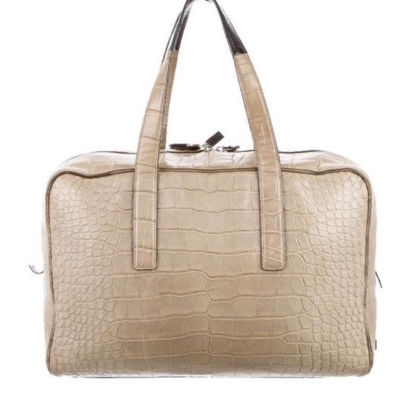 Calvin Klein Collection Crocodile Weekender - Picture 2 of 12